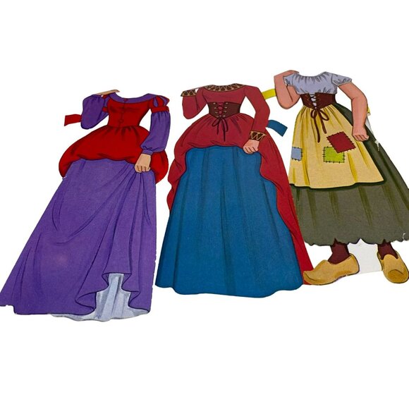 Vintage 1979 Walt Disney Snow White & The Prince Paper Dolls Kit Two Dolls & 23- - Picture 10 of 11